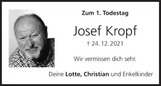 Anzeige von Josef Kropf von MGO
