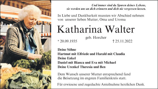 Anzeige von Katharina Walter von MGO