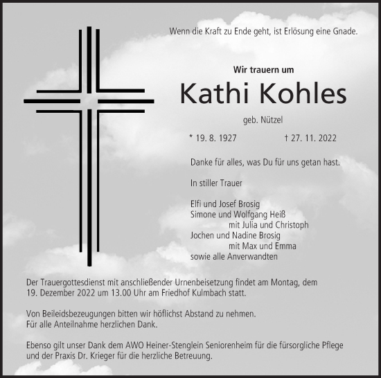 Anzeige von Kathi Kohles von MGO