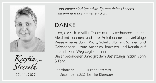 Anzeige von Kerstin Strerath von MGO