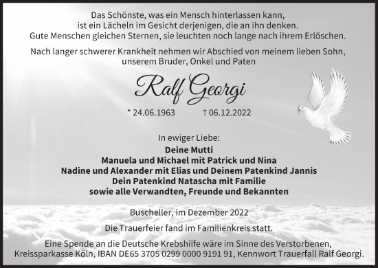 Anzeige von Ralf Georgi von MGO