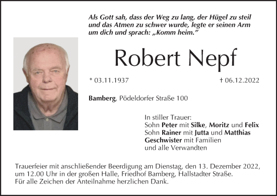 Anzeige von Robert Nepf von MGO