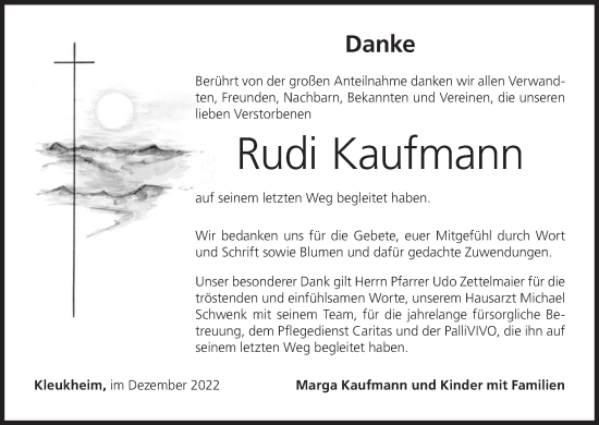 Anzeige von Rudi Kaufmann von MGO