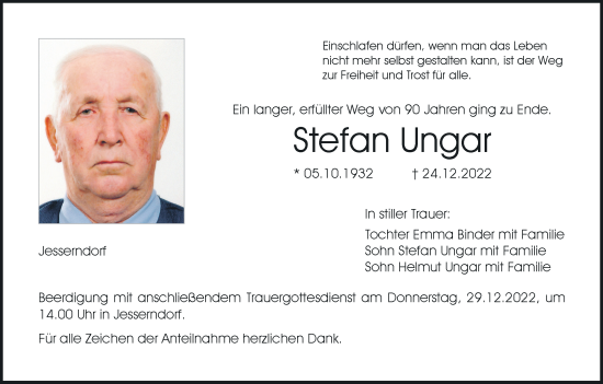 Anzeige von Stefan Ungar von MGO