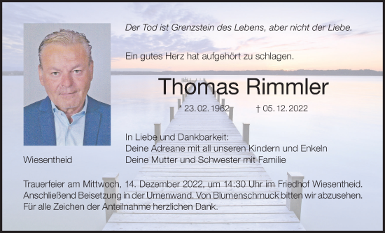 Anzeige von Thomas Rimmler von MGO