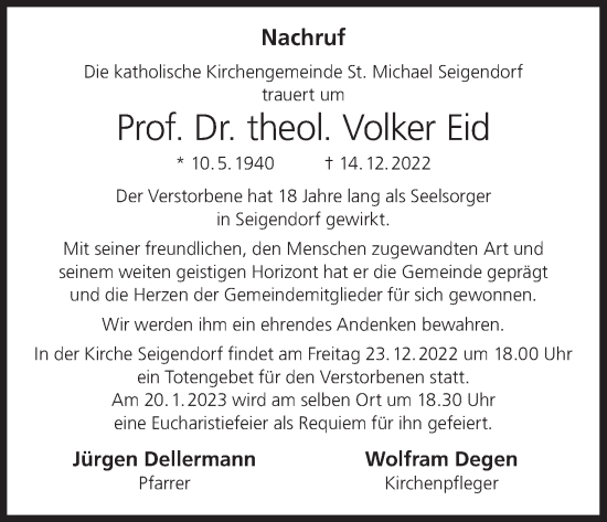Anzeige von Volker Eid von MGO