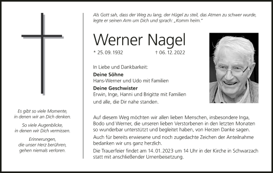 Anzeige von Werner Nagel von MGO