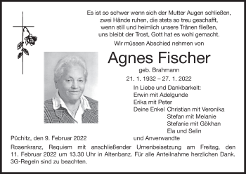 Anzeige von Agnes Fischer von MGO