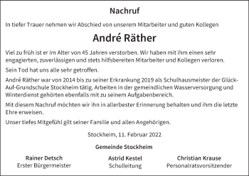 Anzeige von Andre Räther von MGO