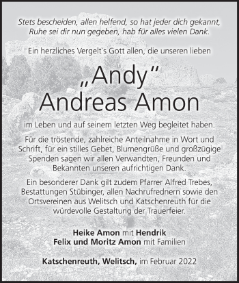 Anzeige von Andreas Amon von MGO