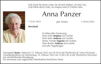 Anzeige von Anna Panzer von MGO