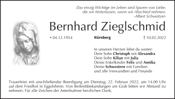 Anzeige von Bernhard Zieglschmid von MGO