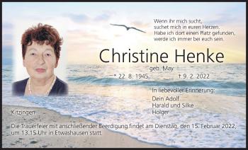 Anzeige von Christine Henke von MGO