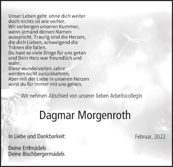 Anzeige von Dagmar Morgenroth von MGO