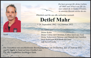 Anzeige von Detlef MAhr von MGO