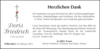 Anzeige von Doris Friedrich von MGO