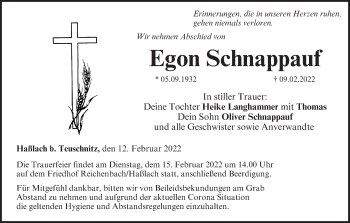 Anzeige von Egon Schnappauf von MGO