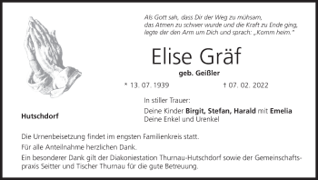 Anzeige von Elise Gräf von MGO