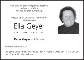 Anzeige von Ella Geyer von MGO