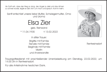 Anzeige von Elsa Zier von MGO