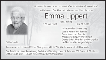 Anzeige von Emma Lippert von MGO