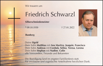Anzeige von Friedrich Schwarzl von MGO
