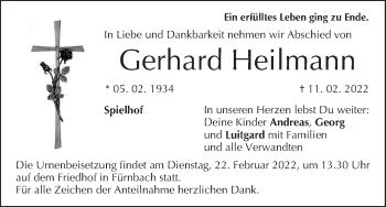 Anzeige von Gerhard Heilmann von MGO