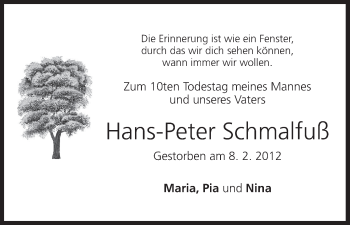 Anzeige von Hans-Peter Schmalfuß von MGO