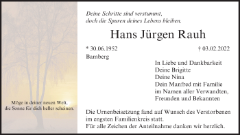 Anzeige von Hans Jürgen Rauh von MGO