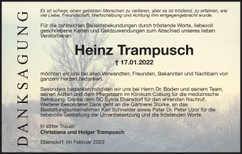 Anzeige von Heinz Trampusch von MGO