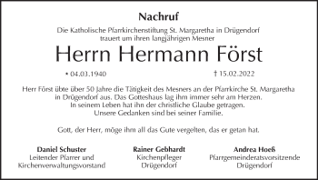 Anzeige von Hermann Först von MGO