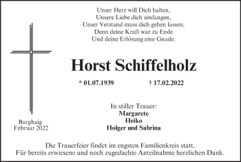 Anzeige von Horst Schiffelholz von MGO