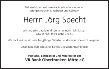 Anzeige von Jörg Specht von MGO