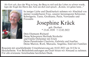 Anzeige von Josephine Kräck von MGO