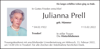 Anzeige von Julianna Prell von MGO