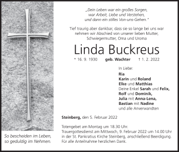 Anzeige von Linda Buckreus von MGO