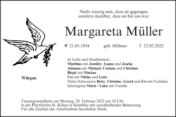 Anzeige von Margareta Müller von MGO