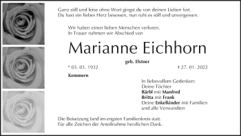 Anzeige von Marianne Eichhorn von MGO
