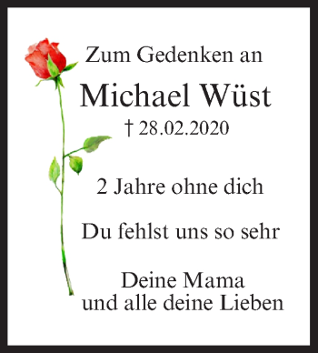 Anzeige von Michael Wüst von MGO
