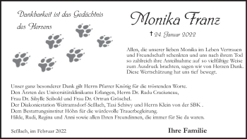 Anzeige von Monika Franz von MGO