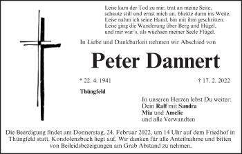 Anzeige von Peter Dannert von MGO