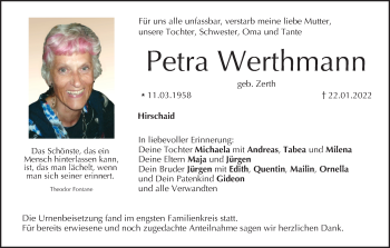 Anzeige von Petra Werthmann von MGO