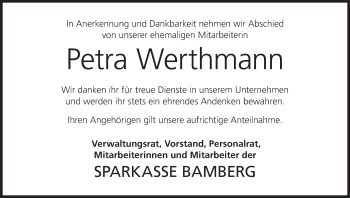 Anzeige von Petra Werthmann von MGO