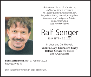 Anzeige von Ralf Senger von MGO