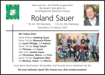 Anzeige von Roland Sauer von MGO