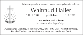 Anzeige von Waltraud Haller von MGO