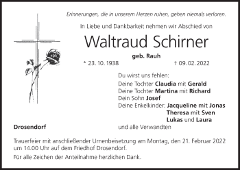 Anzeige von Waltraud Schirner von MGO