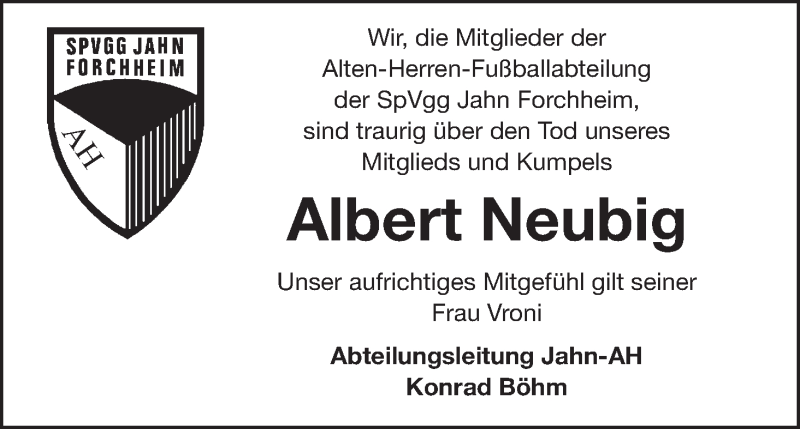  Traueranzeige für Albert Neubig vom 15.03.2022 aus MGO