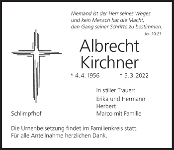 Anzeige von Albrecht Kirchner von MGO