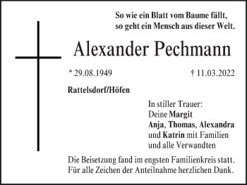 Anzeige von Alexander Pechmann von MGO